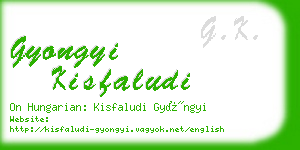 gyongyi kisfaludi business card